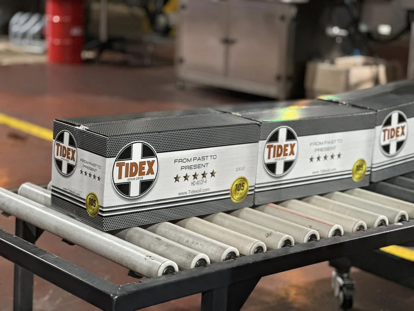 TIDEX cartons on the filling line